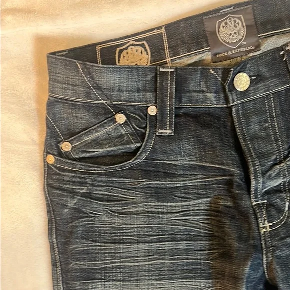 Women’s Rock & Republic Boot Cut Blue Jeans Premium Denim Size 32x32 - Picture 6 of 13